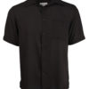 Black Linen Short Sleeve Shirt