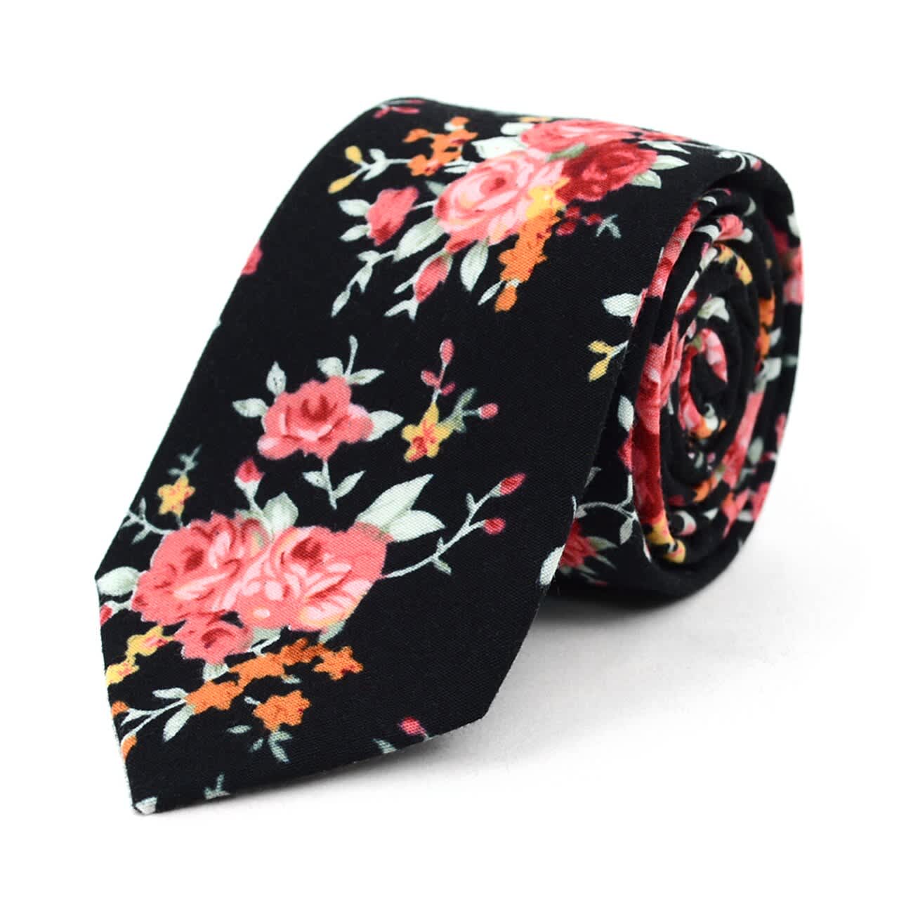 Black Floral Wedding Tie – Incognito Menswear | Rochester (Penfield ...
