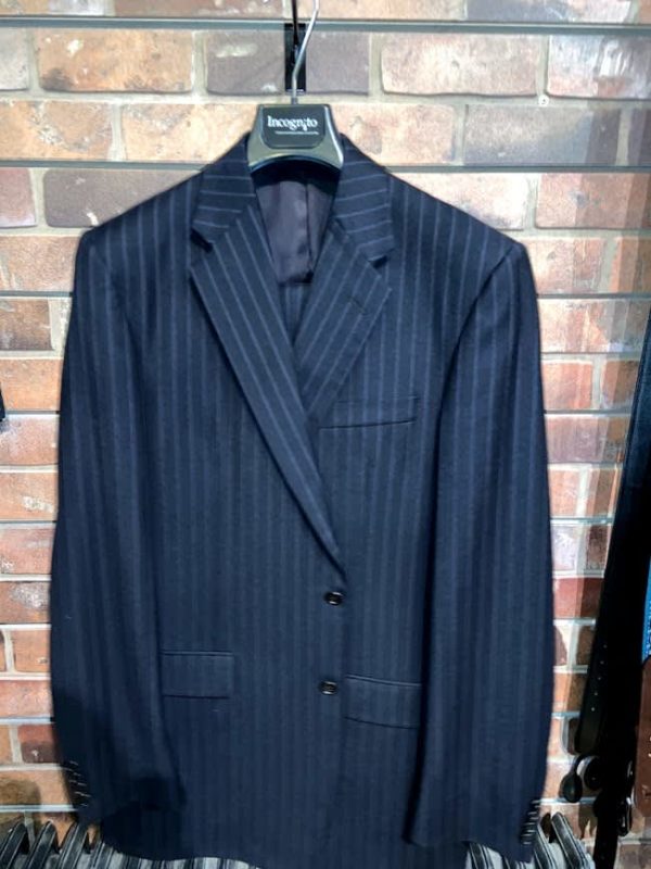 Navy Chalk Stripe Hickey Freeman Suit – 42 Long – Incognito Menswear ...